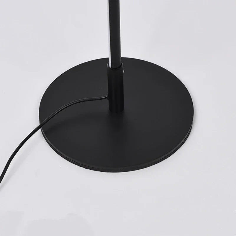 Black White LED Floor Lamp for Living Room Bedroom Bedside Sofa Side Wrought Iron Aluminum Lighting Home Decoration Accessories
