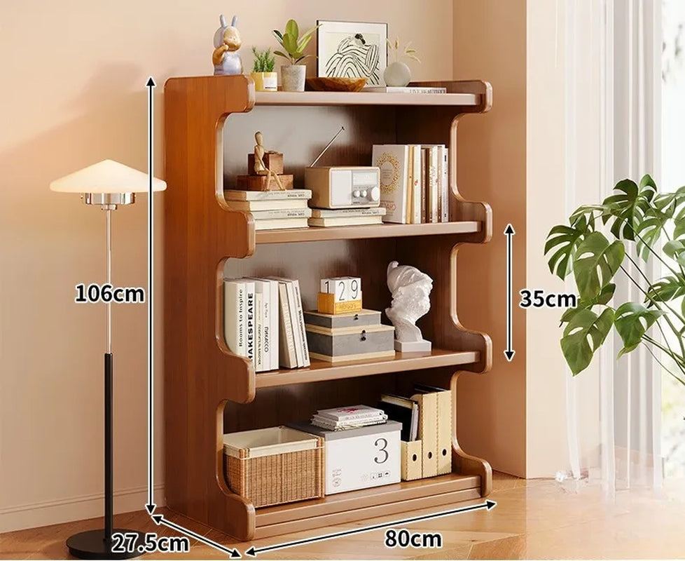 Bookshelf Shelf Floor-To-Ceiling Bookcase Simple Living Room Locker Integrated Wall Multi-Layer Home Storage Display Cabinet