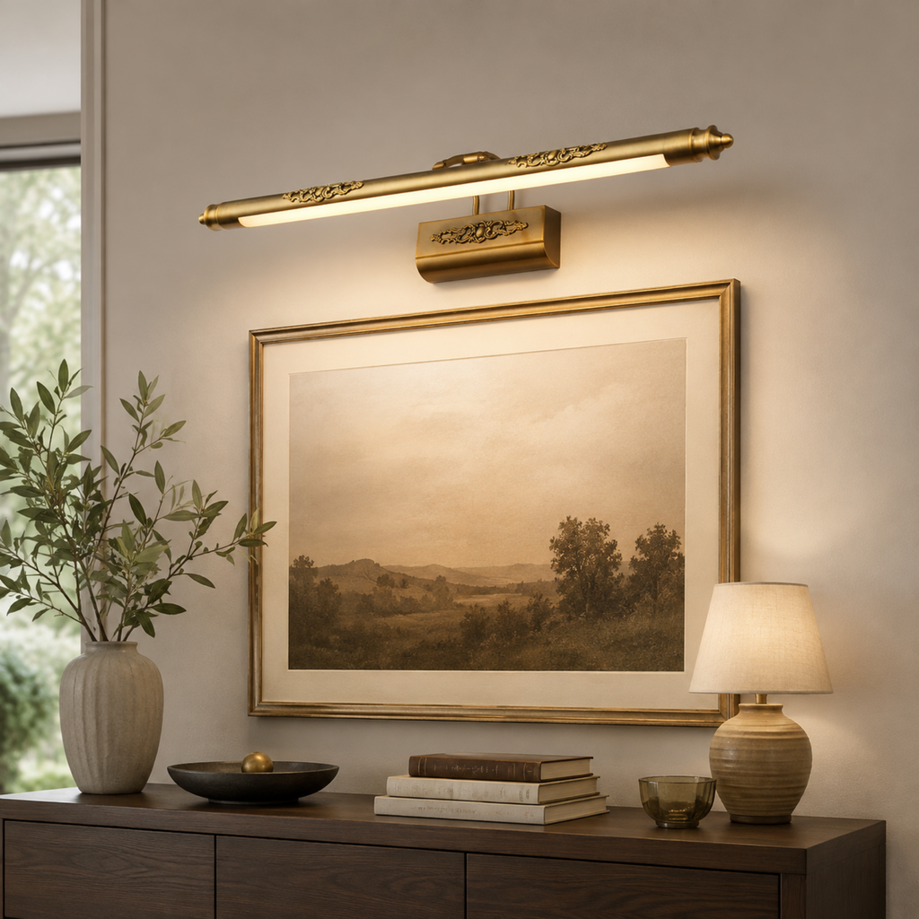 Cosmetic Mirror Retro Lamp 500Mm 8W LED European Makeup Light Vanity Bathroom Wall Lights Bronze Cabinet Lighting Decoration