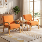 Modern Minimalist Pine Wood Table & Chair Set for Living Room
