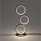 Dimming Table Lamp Intelligent Touch Ring Night Light Bedroom Simple Modern Living Room Lamp Monochrome Circle Desktable Lamp