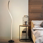 Black White LED Floor Lamp for Living Room Bedroom Bedside Sofa Side Wrought Iron Aluminum Lighting Home Decoration Accessories