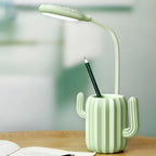 Creative LED Multi-Function Eye Protection Table Lamp Multi-Use Cactus Storage Table Lamp Student Reading USB Charge Night Light