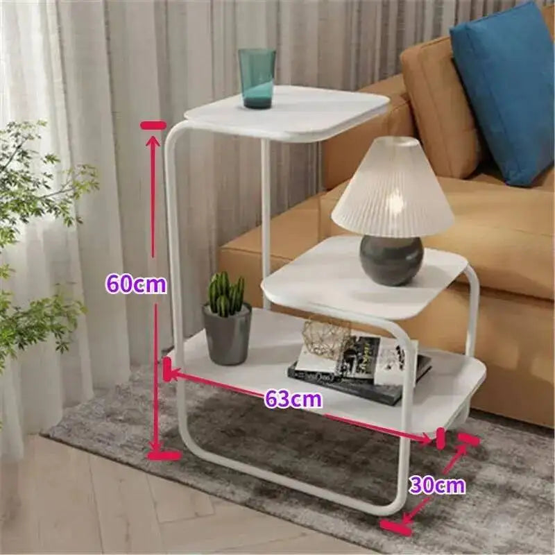 Light Luxury Sofa Side Table Simple Modern Bedside Coffee Tables Center Wrought Iron Living Room Balcony Nordic Furniture
