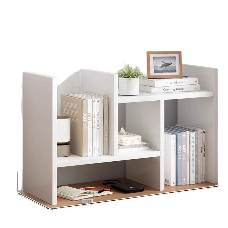 Bookshelf Desktop Shelf Multi-Layer Telescopic Office Desk Small Desk Storage Simple Bookcase