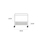 Mobile Shelf with Wheels Narrow Gap Trolley Multi-Layers Storage Rack Kitchen Bathroom 2/3/4 Tiers Storage Trolley Rolling Cart
