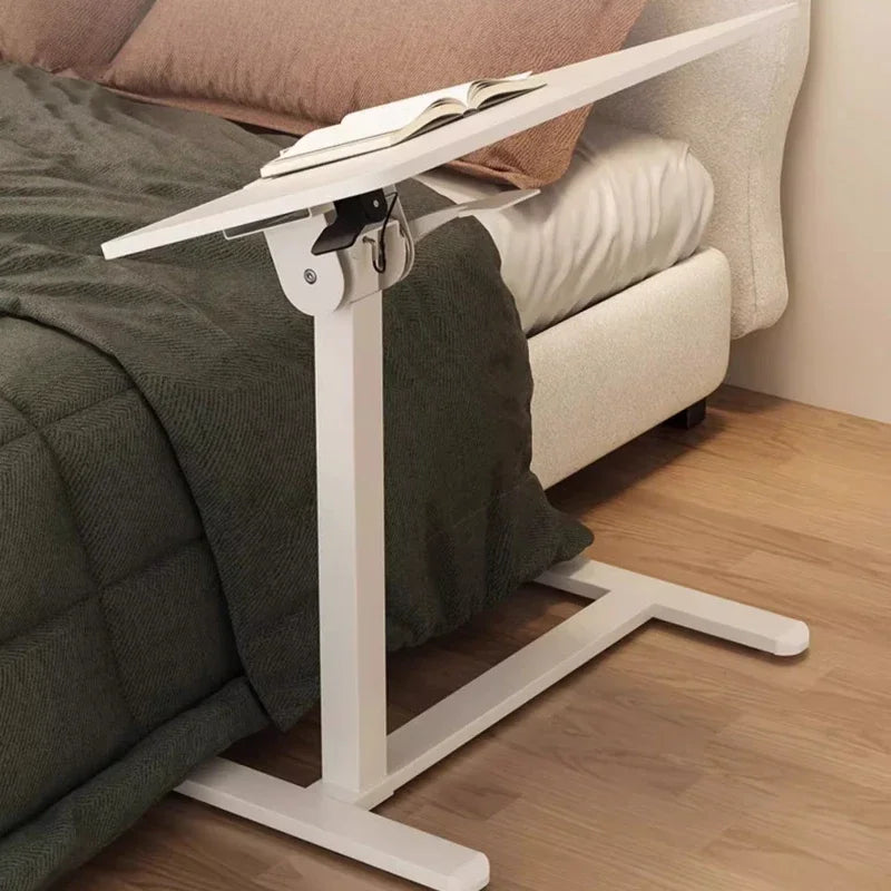 Air-Powered Lifting Bed Side Computer Desk Home Bedroom Simple Student Writing Desk Mobile Sofa Folding Desk Office Furniture