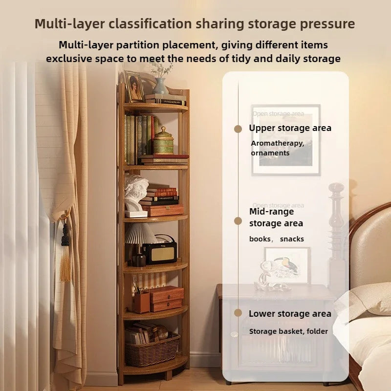 Household Goods Corner Cabinet Triangle Corner Cabinet Indoor Shelf Shelf Living Room Floor Locker Modern Simple Storage Rack