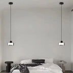 Glass Lampshade Hanging Pendant Lamp for Dining Room Kitchen Bedside Living Room Bedroom Minimalist LED Chandelier Pendant Light