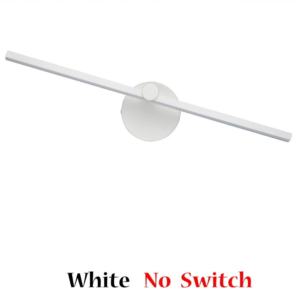 Nordic LED Indoor Wall Lamps White/Black Wall Lights for Home Bedroom Balcony Bedside Mirror Front with Swith Wall Sconce
