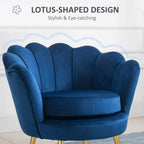 Formwell Modern Accent Chair, Velvet-Touch Fabric Leisure Club Chair with Gold Metal Legs for Bedroom Living Room