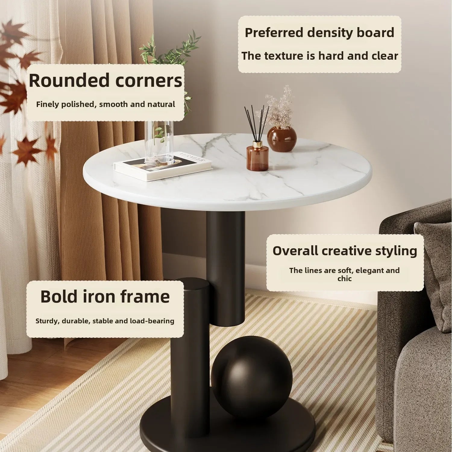 Sedentary Mini Table Coffee Table in the Living Room Furniture Bluetooth Speaker Shelf Home Decoration Offers Chair Sofa