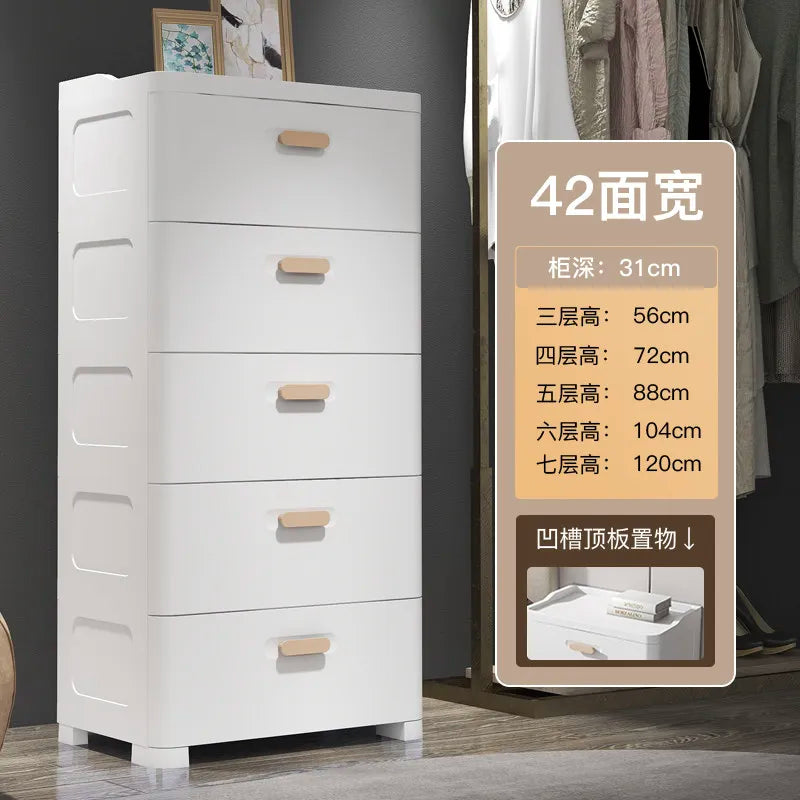 Thickened Storage Cabinet, Locker, Household Snack Storage Box, Bedroom Plastic Chest of Drawers, Locker Drawer Type