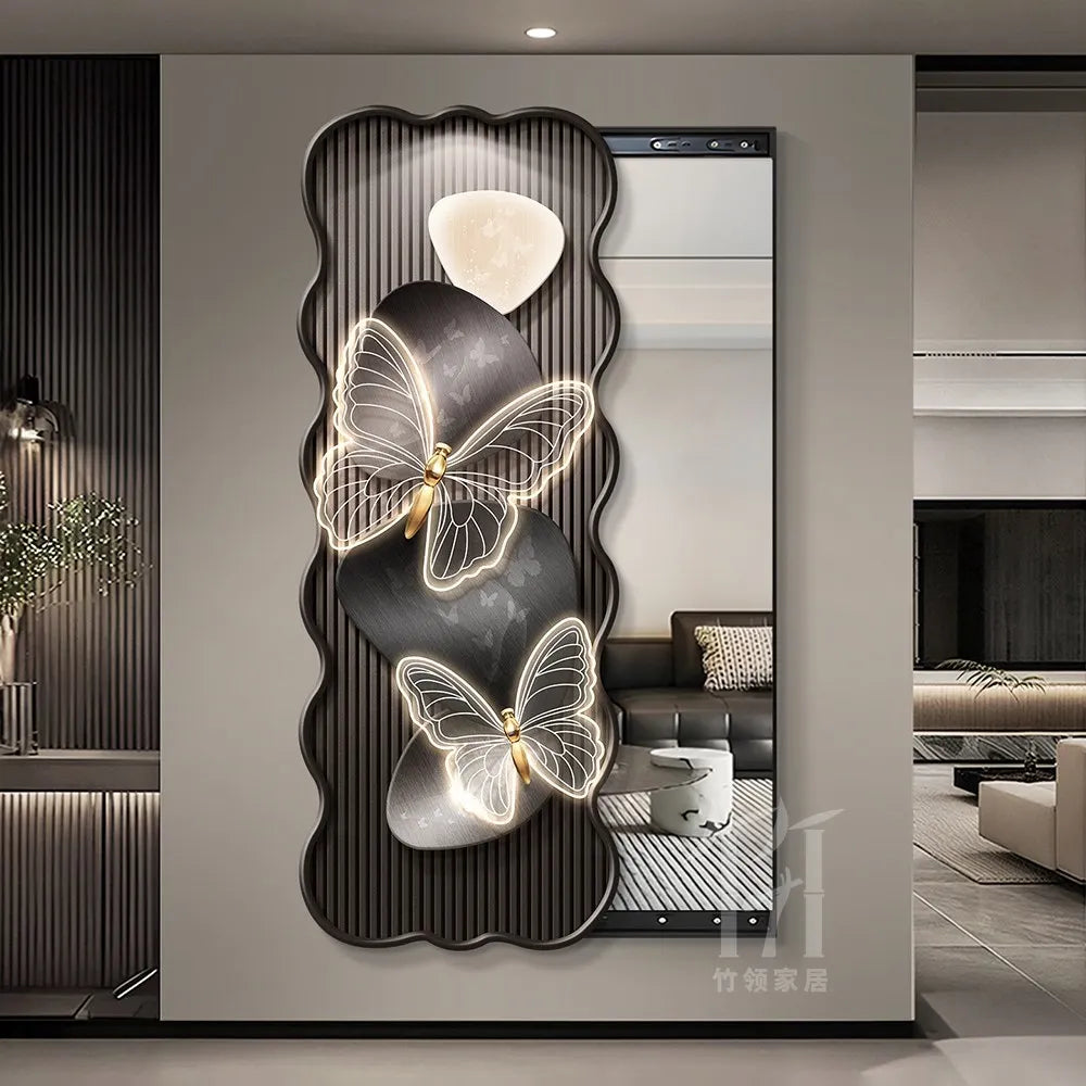 Hidden Full-Length Mirror Entrance Decoration Painting Home Decor Items Large Mirror Designer Furniture Living Room Grand Miroir