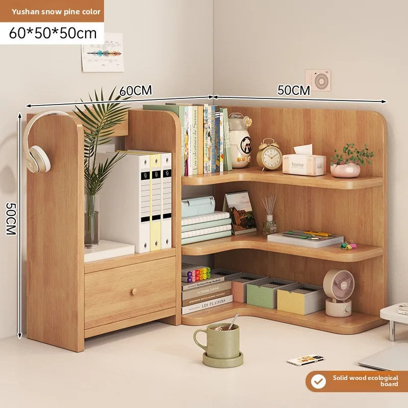 Bookshelf Desktop Shelf Multi-Layer Telescopic Office Desk Small Desk Storage Simple Bookcase