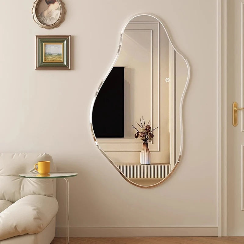 Wavy Wall Mirror Living Room Modern Decoration Aesthetic Mirror Funky Hanging Espelhos Home Decorations