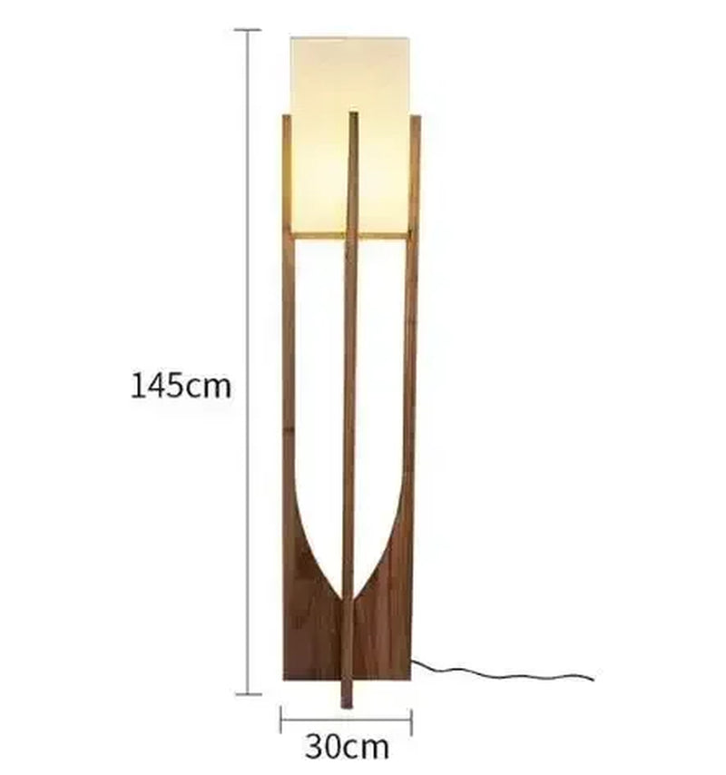 Japanese Style Quiet Wind Floor Lamp Living Room New Chinese Style Retro Homestay Hotel Bedroom Bedside Standing Table Lamp