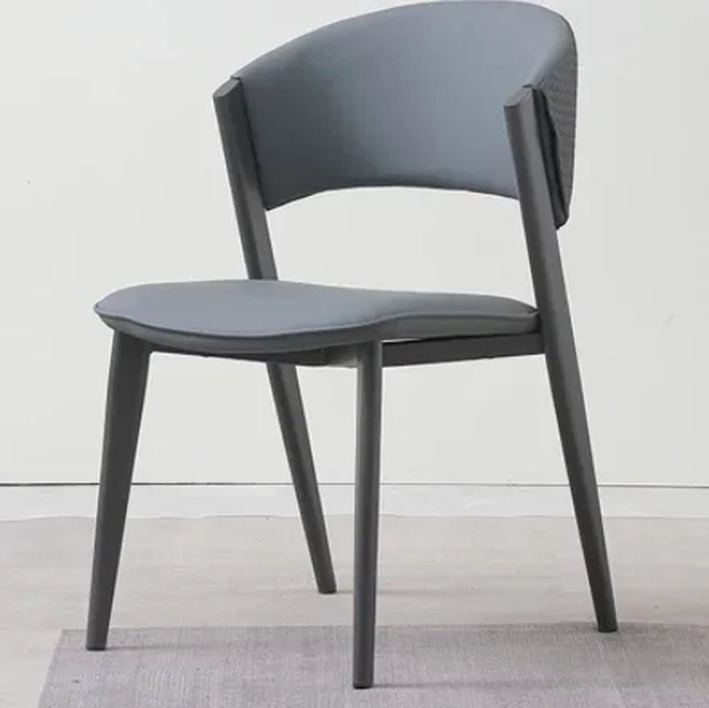 Space Saving Dining Chairs Modern Minimalist Designe Outdoor Bar Stool with Backrest Black Metal Leg