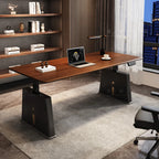 Nordic Solid Wood Smart Electric Desk Frame Multifunctional Office Computer Desk Writing Home Study Table Dual-Motor Desk FYCD