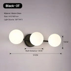 Nordic Indoor LED Wall Lights Decor for Bedroom Living Room G9 7W Frosted Glass Ball LED Wall Lamps Wall Sconce Lighting Fixture