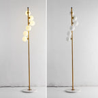 Glass Ball Luxury Floor Lamp Nordic Gold Black Floor Lamp Living Room Bedroom Sofa Modern Home Decor Marble Stand E27 Floor Lamp