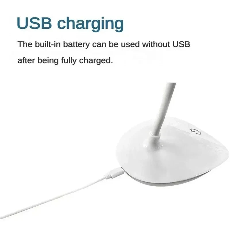 New-Led Reading Desk Lamp Portable Desk Lamp USB Charging Table Light Touch Dimming Learn Eye Protection Light Room Office
