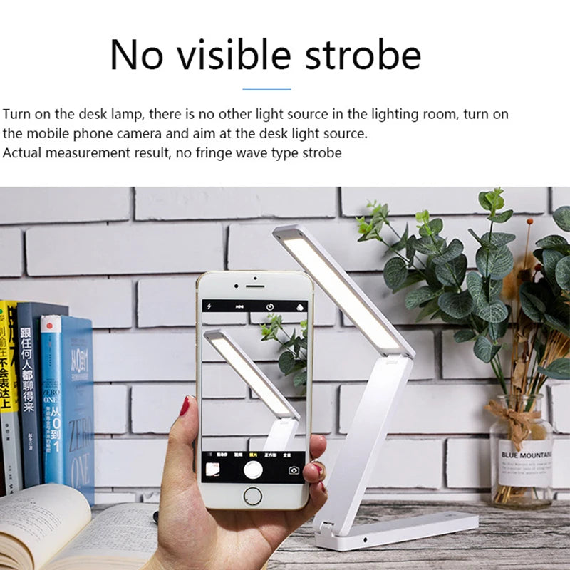 D2 LED Desk Lamp Light Three-Mode Lighting Brightness USB Dual Power Supply System Eye Protection Learning Read Desk Lamp Gift
