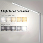 LED Metal Folding USB Desk Lamp, 5-Speed Dimming and Color Adjustment, Touch Reading Light, Eye Protection.