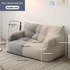 Ljylazy Linen Single Double Minimalist Sofa Leisure Bean Bag Chair Living Room Personality Puffs Sofa Creative Home Furniture