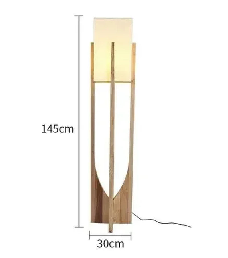 Japanese Style Quiet Wind Floor Lamp Living Room New Chinese Style Retro Homestay Hotel Bedroom Bedside Standing Table Lamp