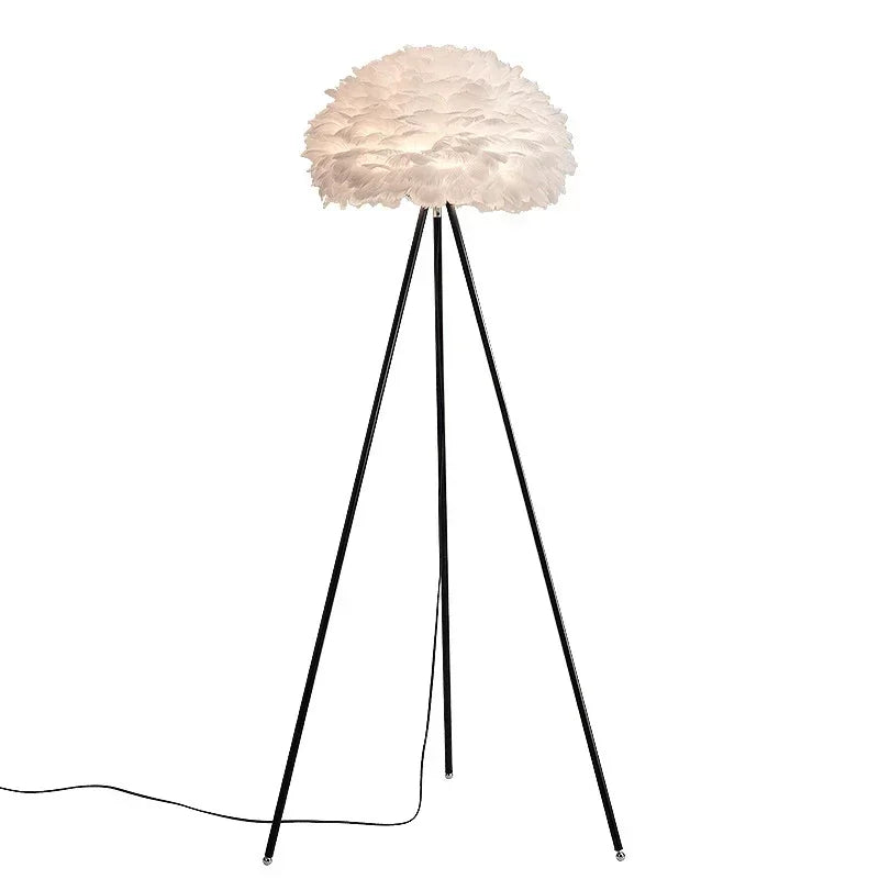 Modern Feather Floor Lamps Bedroom Bedside Led Lamp Home Decoration Living Room Sofa Standing Lamp Table Light Lustre Fixtures