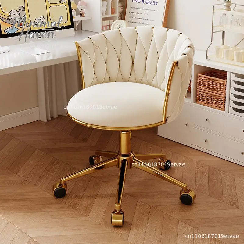 Office Chair, Swivel Desk Chair , Stylish Seating for Home Office, Vanity & Modern Glam Workspace Decor
