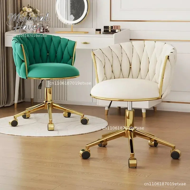 Office Chair, Swivel Desk Chair , Stylish Seating for Home Office, Vanity & Modern Glam Workspace Decor