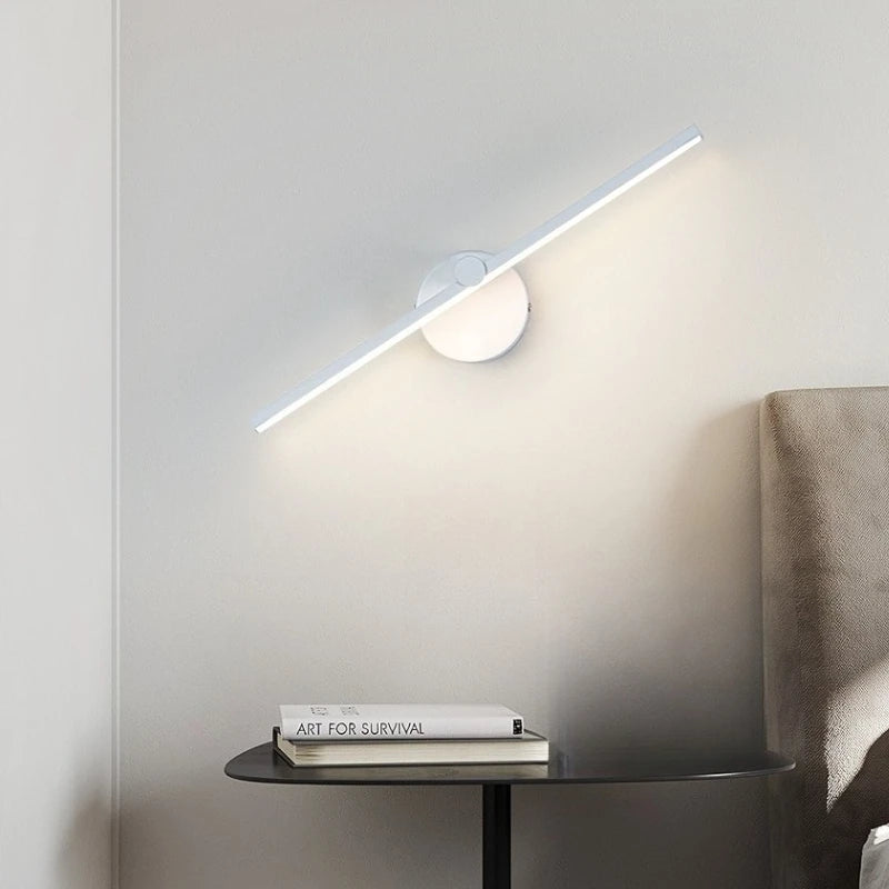 Nordic LED Indoor Wall Lamps White/Black Wall Lights for Home Bedroom Balcony Bedside Mirror Front with Swith Wall Sconce