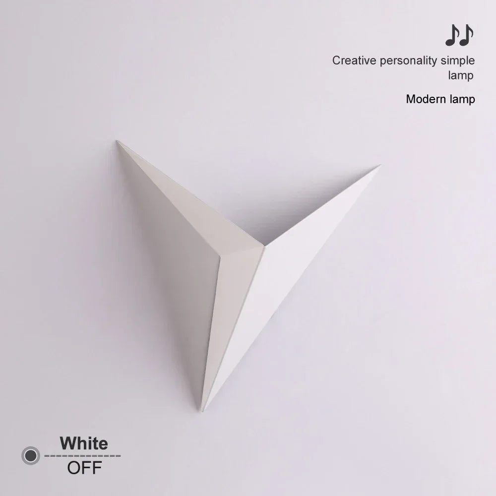 Modern Minimalist Triangle Shape LED Wall Lamps Nordic Style Indoor Living Room Lights 3W AC85-265V Simple Lighting