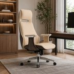High-back Nappa leather executive office chair, premium leather desk chair, ergonomic office chair, business chair for home office, executive workspace and professional office