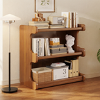 Modern floor-to-ceiling bookshelf with multi-layer storage shelves, tall bookcase and display cabinet for living room and home organization