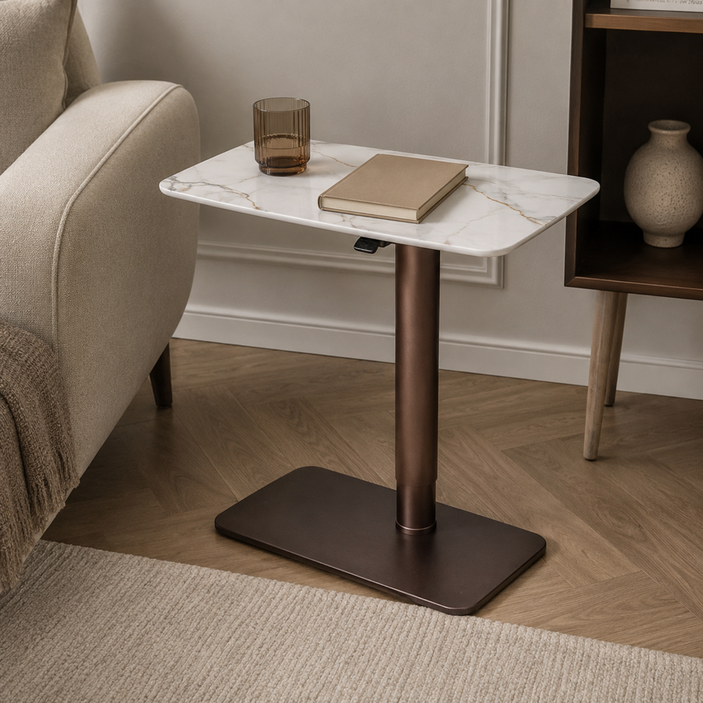 Multifunction Ceramic or Wooden Top Lift Top Coffee Table Computer Table Height Adjustable Study Desk Table