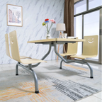 Modern Connected Dining Table and Chair Set, Commercial Restaurant & Café Furniture