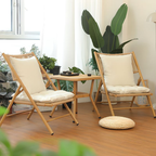 Modern Chinese style outdoor patio table and chair set with PE rattan, tempered glass table, carbon steel frame, two folding chairs, removable cushions, garden balcony and terrace furniture