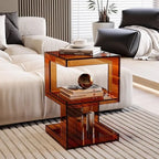 Acrylic Transparent Storage Rack, Simple Bedroom Rack, Bedside Table, Coffee Table