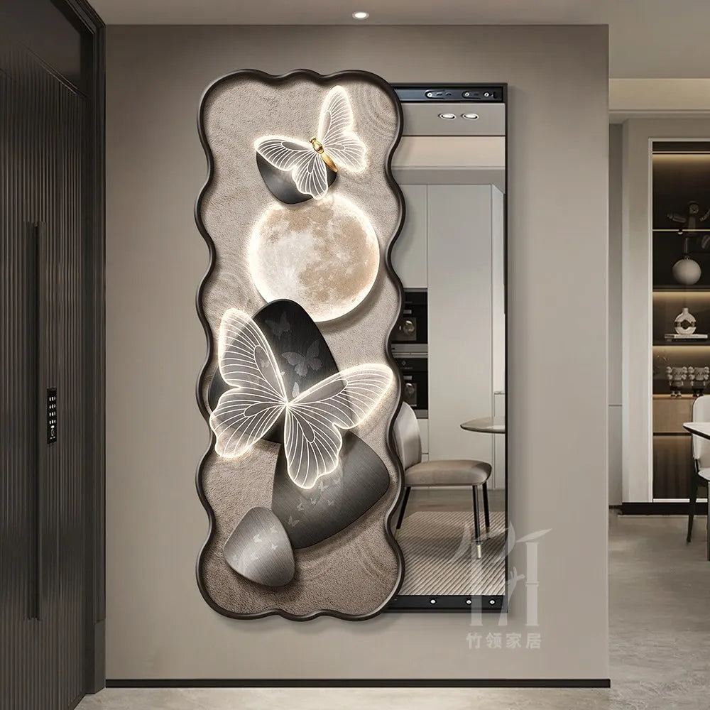 Hidden Full-Length Mirror Entrance Decoration Painting Home Decor Items Large Mirror Designer Furniture Living Room Grand Miroir