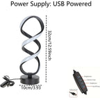 LED Ironwork High Legged Pleated Desk Lamp with USB Plug Three Color Stepless Dimming Bedside Touch Creative Bedroom Desk Lamp