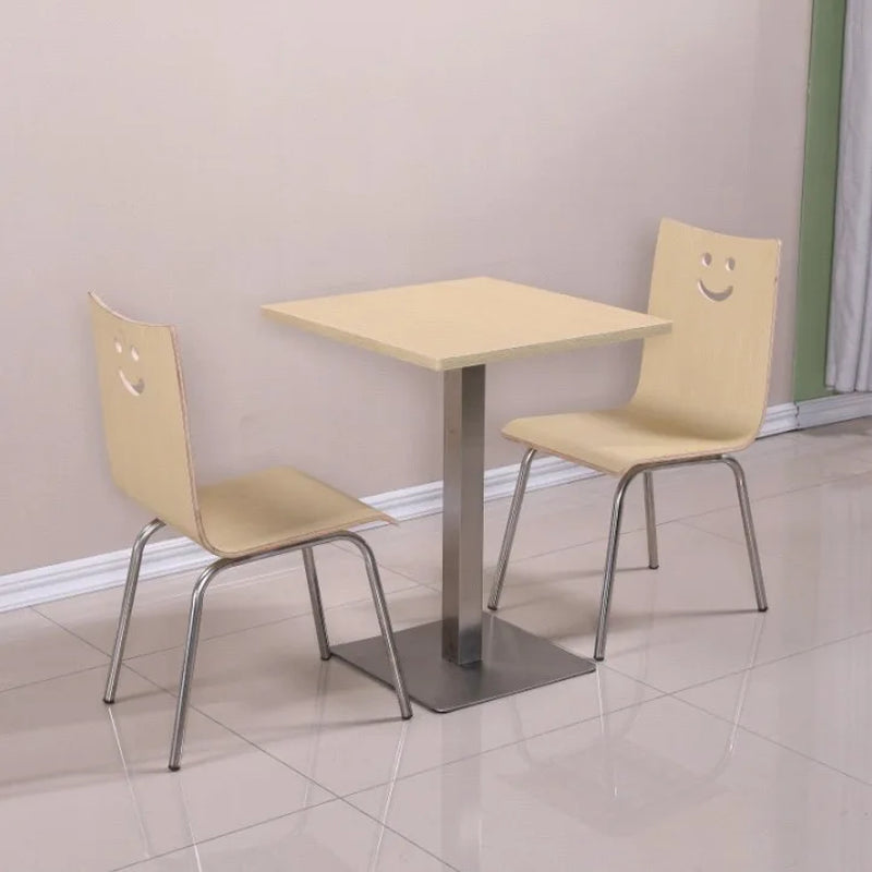 For Fast Food Restaurant Dining Table and Chair Set for Breakfast Snack Burger Milk Tea Shop High End Catering Staff Canteen