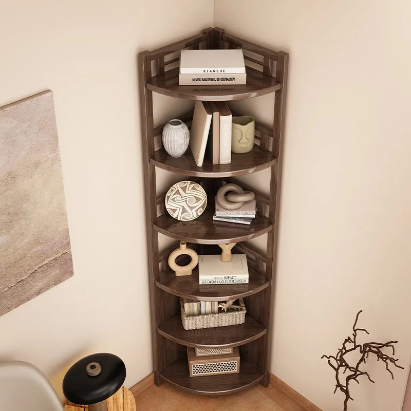 Corner Rack Multi-Layer Triangular Storage Shelf Living Room Floor-To-Wall Cabinet Kitchen Corner Tripod