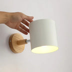 LED Wall Lamp Nordic Solid Wood Bedroom Wall Light Modern Minimalist Macaron Creative Living Room Indoor Lighting Wall Sconce