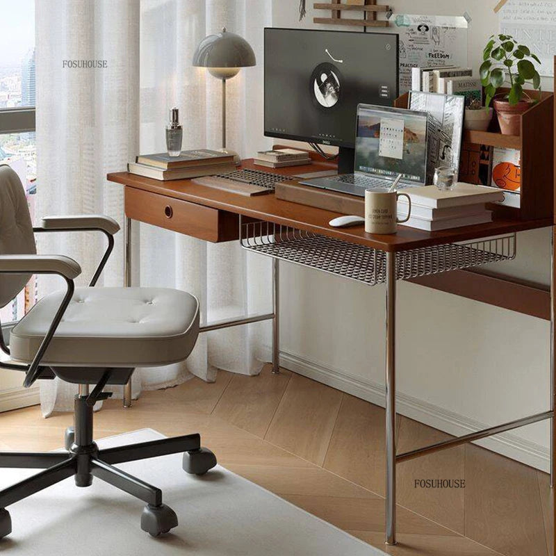 Nordic Solid Wood Computer Desks Home Study Office Reading Desk Retro Designer Creative Study Table for Office Computer Table