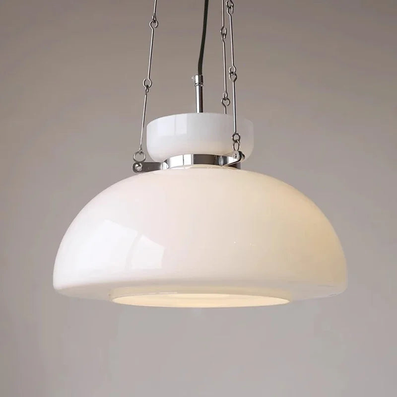 Modern Nordic White Simple Glass Pendant Lamp Living Room Restaurant Bedroom Bar Hanging Light Home Decoration Luster Chandelier