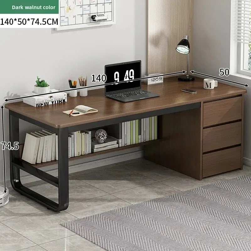 Office Desk, Computer Desk, Multi-Layer Solid Wood Board, Multiple Sizes Available, Suitable for Study and Office