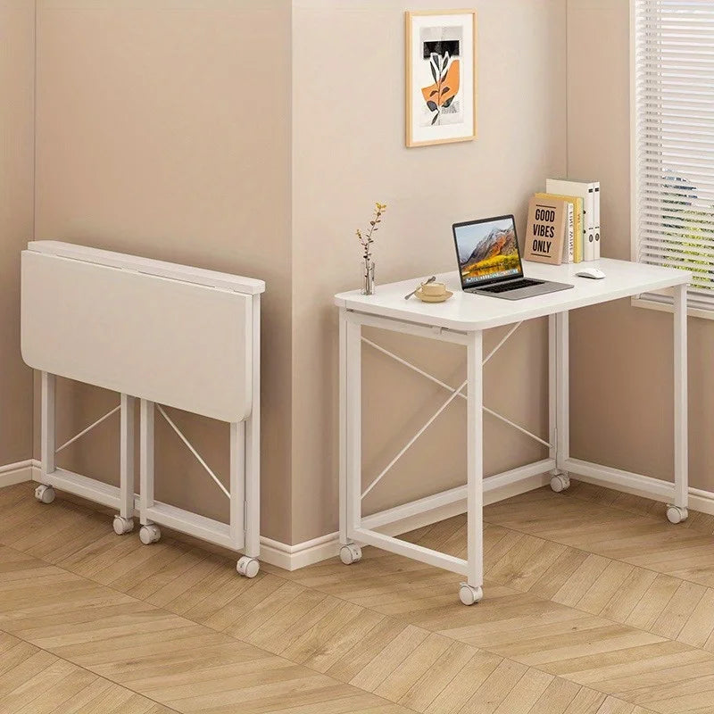 Simple Computer Desk Foldable Mobile Bedroom Makeup Bedside Small Desk Writing Desk